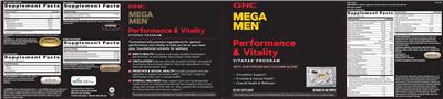 Mega Men Multivitamin label