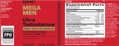 Ultra Testosterone label