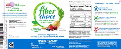 Fiber Choice Bone Health label
