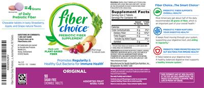 Fiber Choice Original Assorted Fruit label