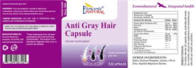 Anti Gray Hair Capsule label