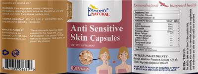 Anti Sensitive Skin Capsules label