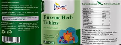 Enzyme Herb Tablets label