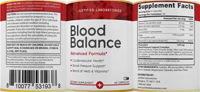 Blood Balance label
