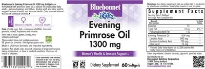 Evening Primrose Oil 1300 mg label