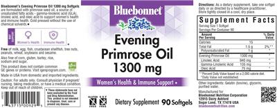 Evening Primrose Oil 1300 mg label
