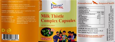 Milk Thistle Complex Capsules label