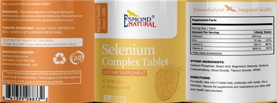 Selenium Complex Tablet label