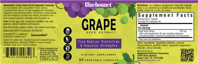 Grape Seed Extract label