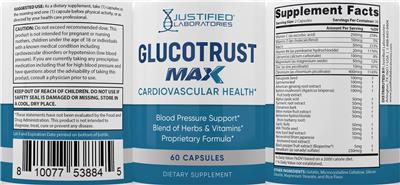 Glucotrust Max label