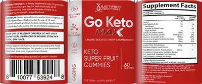 Go Keto Max label