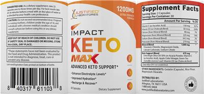 Impact Keto Max label