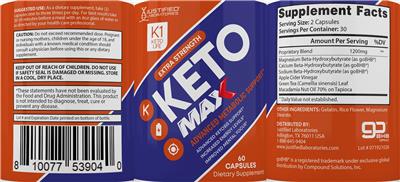 K1 Keto Life Keto Max label