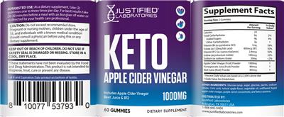 Keto Apple Cider Vinegar label