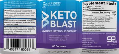 Keto Blast label