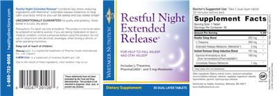 Restful Night Extended Release label