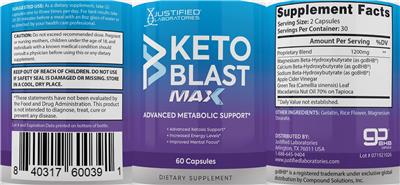 Keto Blast Max label