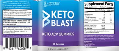Keto Blast ACV Gummies label