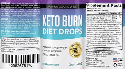Keto Burn Diet Drops label