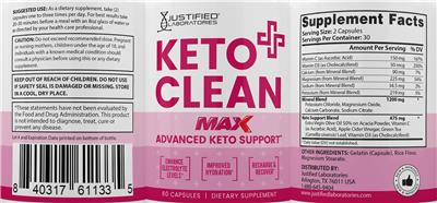 Keto Clean Max label