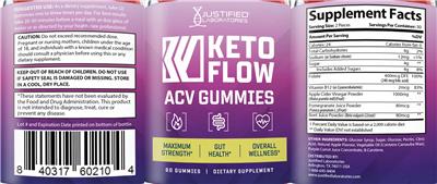 Keto Flow ACV Gummies label