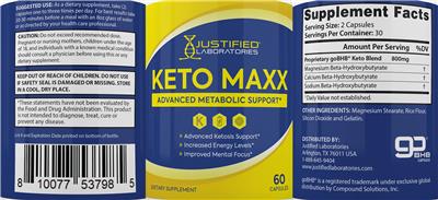 Keto Maxx label