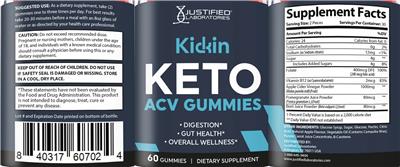 Kickin Keto ACV Gummies label