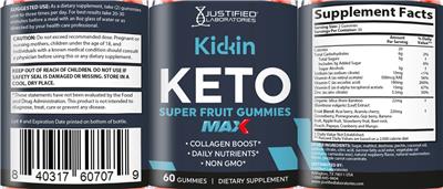 Kickin Keto Super Fruit Gummies Max label