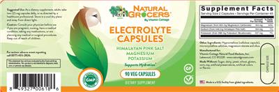 Electrolyte Capsules label