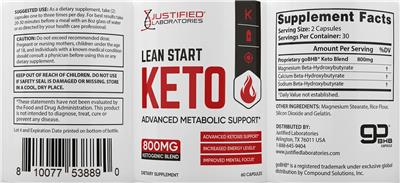 Lean Start Keto label