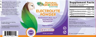 Electrolyte Powder label