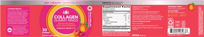 Collagen Gummy Rings Peach Bellini label