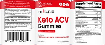 Lifeline Keto ACV Gummies label