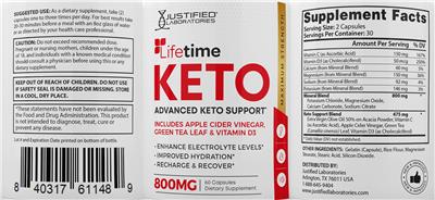 Lifetime Keto label