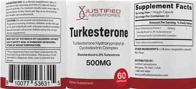 Turkesterone 500 mg 2% label