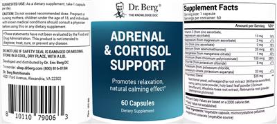Adrenal & Cortisol Support label