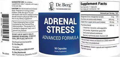 Adrenal Stress Advanced Formula label