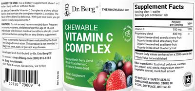 Chewable Vitamin C Complex label