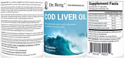 Cod Liver Oil Capsules label