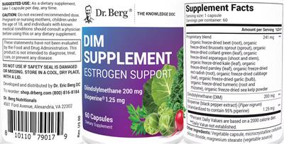 DIM Supplement 200 mg label
