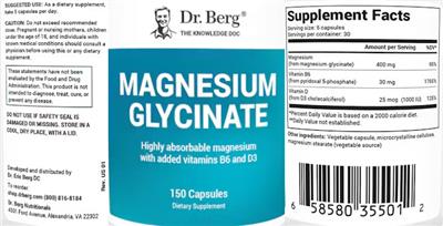 Magnesium Glycinate label