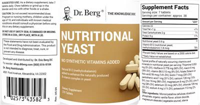 Nutritional Yeast label