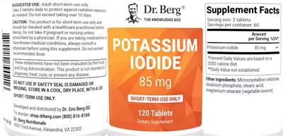 Potassium Iodide 85 mg label