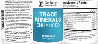 Trace Minerals Enhanced label