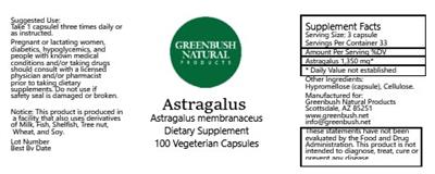 Astragalus label