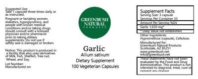 Garlic label