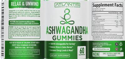 Ashwaghanda Gummies label