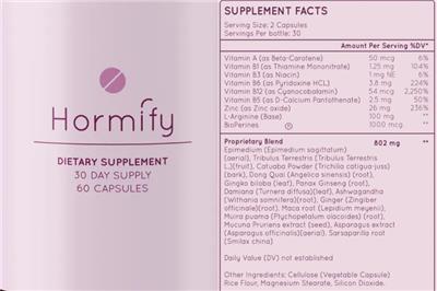 Hormify label