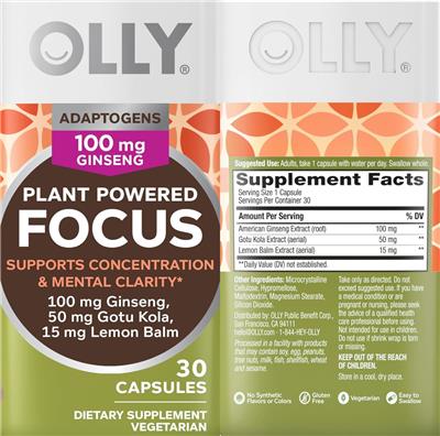 Plant Powered Focus label