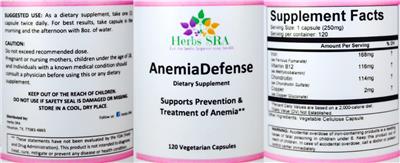 Anemia Defense label